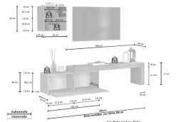 OTTO home TV-Wand »Chronos TV-Set, Wohnwand – Elemente frei platzierbar, Made in Italy« Set, 2-er set, 2 Stk. tlg.