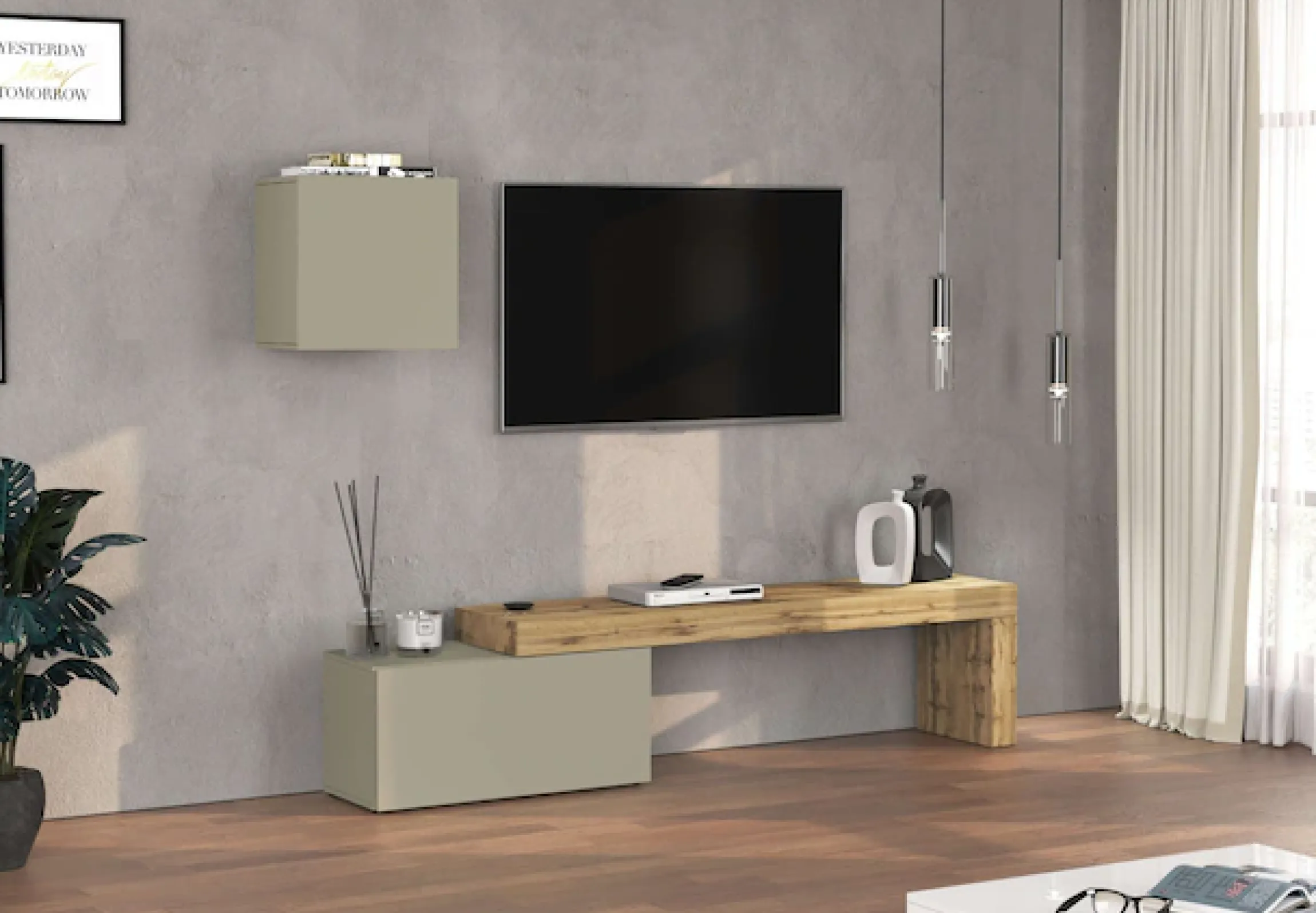 OTTO home TV-Wand »Chronos TV-Set, Wohnwand – Elemente frei platzierbar, Made in Italy« Set, 2-er set, 2 Stk. tlg.