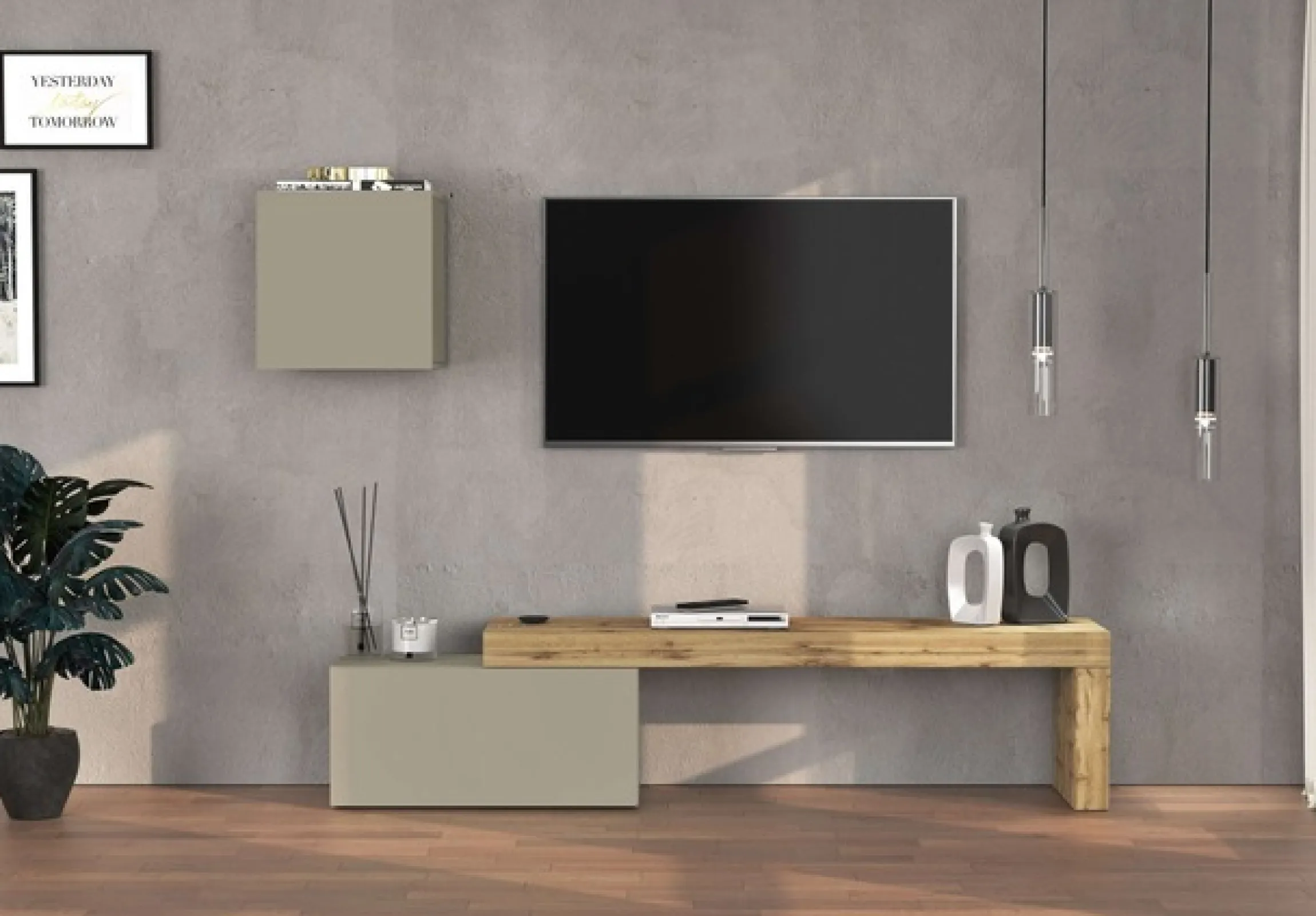 OTTO home TV-Wand »Chronos TV-Set, Wohnwand – Elemente frei platzierbar, Made in Italy« Set, 2-er set, 2 Stk. tlg.