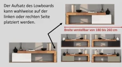 OTTO home TV-Wand »Chronos TV-Set, Wohnwand – Elemente frei platzierbar, Made in Italy« Set, 2-er set, 2 Stk. tlg.