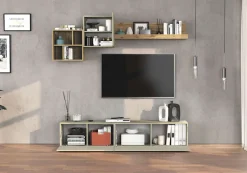 OTTO home TV-Wand »Chronos TV-Set, Wohnwand – Elemente frei platzierbar, Made in Italy« Set, 5-er set, 5 Stk. tlg.