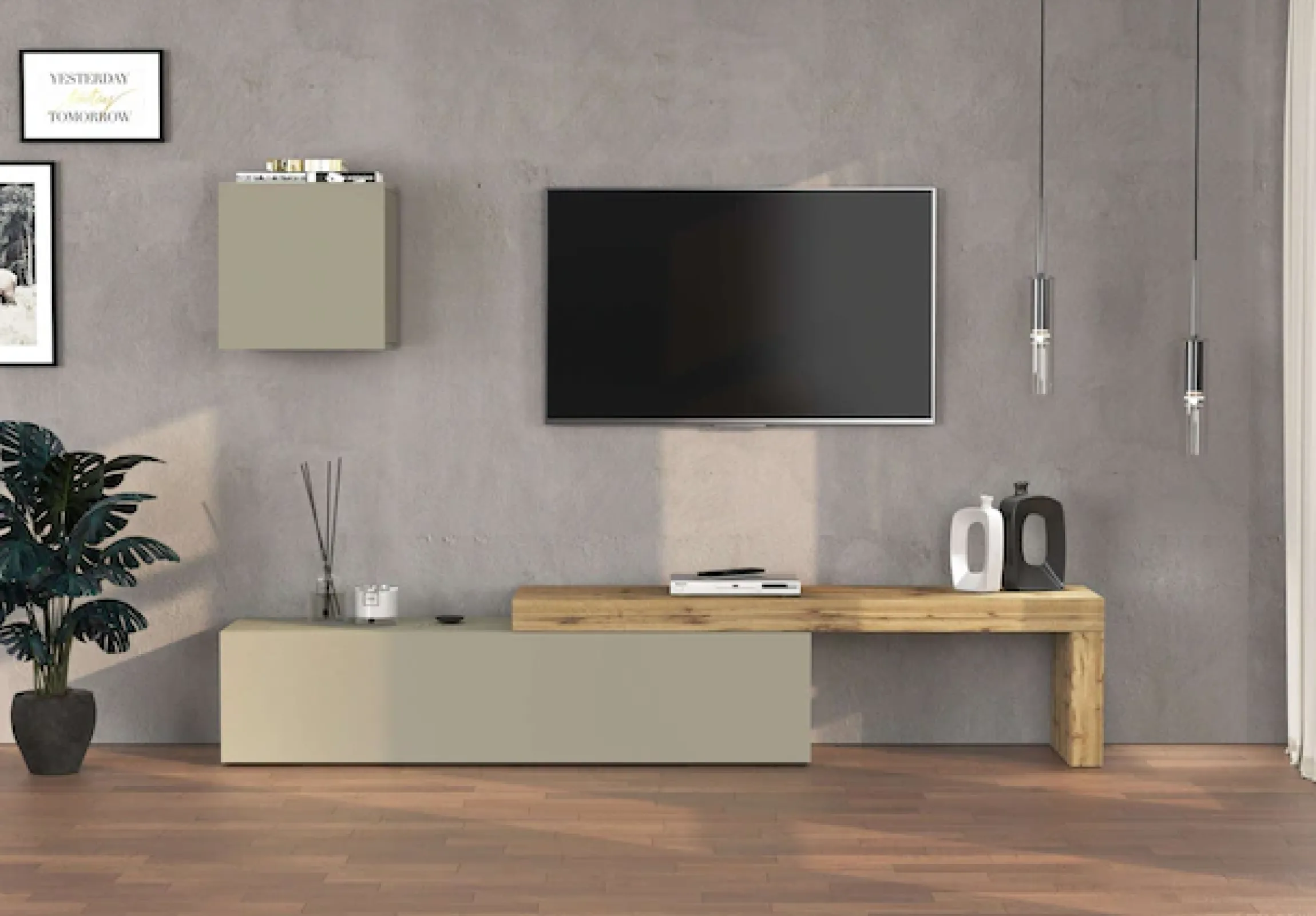 OTTO home TV-Wand »Chronos TV-Set, Wohnwand – Elemente frei platzierbar, Made in Italy« Set, 2-er set, 2 Stk. tlg.