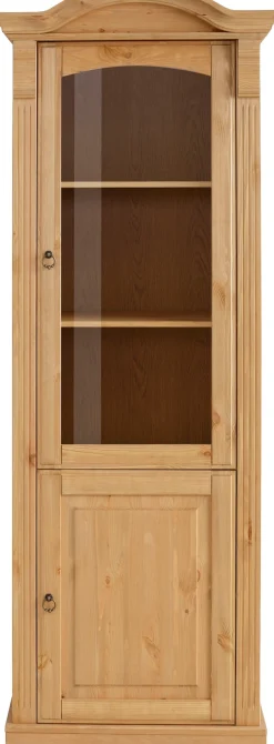 OTTO home Vitrine »Anna« Gesamtmaße (B/T/H): ca. 66/46/188 cm,mit Glastür, Höhe 188 cm, Massivholz, mit Zierfräsungen, FSC®