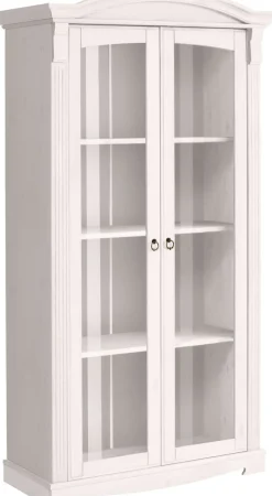 OTTO home Vitrine »Anna« Gesamtmaße (B/T/H): ca. 97/46/188 cm,mit Glastüren, Höhe 188 cm, Massivholz, mit Zierfräsungen, FSC®