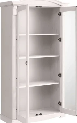 OTTO home Vitrine »Anna« Gesamtmaße (B/T/H): ca. 97/46/188 cm,mit Glastüren, Höhe 188 cm, Massivholz, mit Zierfräsungen, FSC®