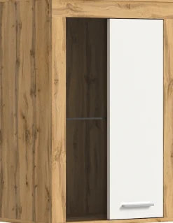 OTTO home Vitrine »AOSTA, Breite 60 cm, stehend / hängend, 1 Tür, 1 Glasboden« in verschiedenen Farbausführungen, individuell kombinierbar,Türanschlag wechselbar, Hängevitrine, Standvitrine, Kommode, Anrichte