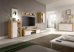 OTTO home Vitrine »AOSTA, Breite 60 cm, stehend / hängend, 1 Tür, 1 Glasboden« in verschiedenen Farbausführungen, individuell kombinierbar,Türanschlag wechselbar, Hängevitrine, Standvitrine, Kommode, Anrichte
