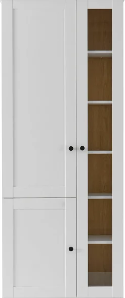 OTTO home Vitrine »Brest, Standvitrine im Landhausstil, Glasvitrine, Vitrinenschrank« schwarze Metallgriffe, ausreichend Stauraum, Glastür, 203 cm hoch