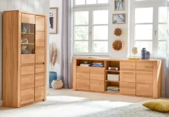 OTTO home Vitrine »Burani, Einlegeböden variabel einteilbar« B/T/H: 90/170/35, grifflose Optik