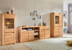 OTTO home Vitrine »Burani, Einlegeböden variabel einteilbar« B/T/H: 90/170/35, grifflose Optik