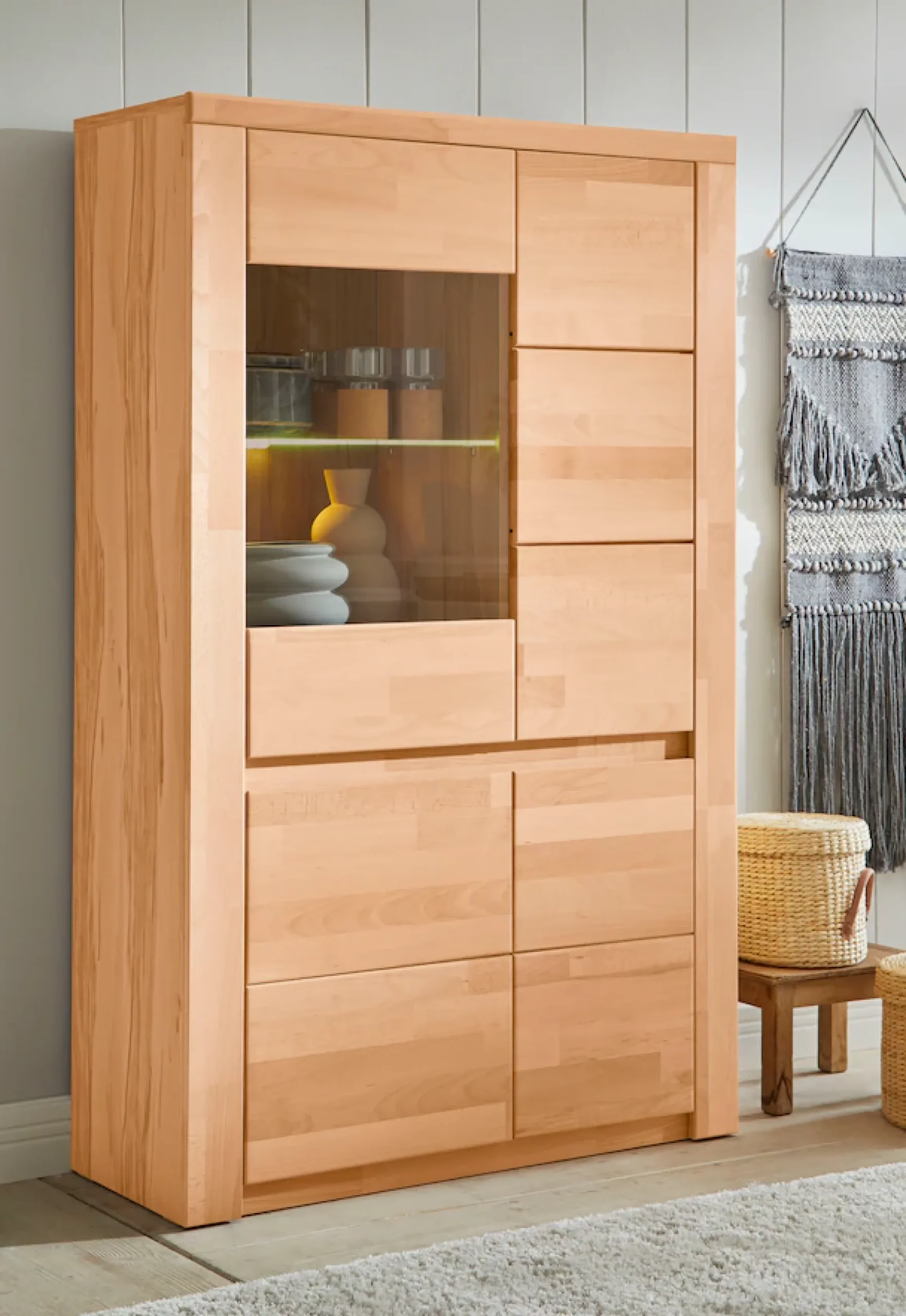 OTTO home Vitrine »Burani« grifflose Optik