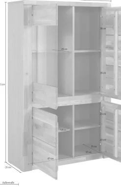 OTTO home Vitrine »Burani« grifflose Optik