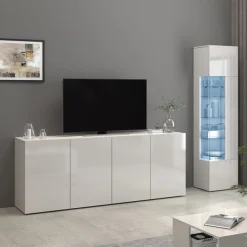 OTTO home Vitrine »Egypt« komplett hochglanz lackiert, 1 Glastür mit 3 Glasböden