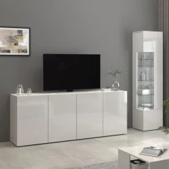 OTTO home Vitrine »Egypt« komplett hochglanz lackiert, 1 Glastür mit 3 Glasböden