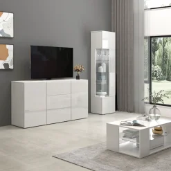 OTTO home Vitrine »Egypt« komplett hochglanz lackiert, 1 Glastür mit 3 Glasböden