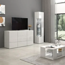 OTTO home Vitrine »Egypt« komplett hochglanz lackiert, 1 Glastür mit 3 Glasböden