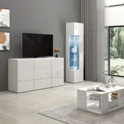 OTTO home Vitrine »Egypt« komplett hochglanz lackiert, 1 Glastür mit 3 Glasböden