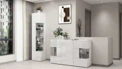 OTTO home Vitrine »Egypt« komplett hochglanz lackiert, 1 Glastür mit 3 Glasböden