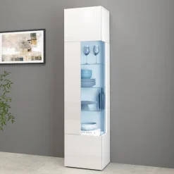 OTTO home Vitrine »Egypt« komplett hochglanz lackiert, 1 Glastür mit 3 Glasböden