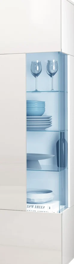 OTTO home Vitrine »Egypt« komplett hochglanz lackiert, 1 Glastür mit 3 Glasböden