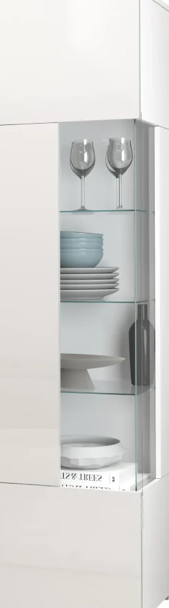 OTTO home Vitrine »Egypt« komplett hochglanz lackiert, 1 Glastür mit 3 Glasböden
