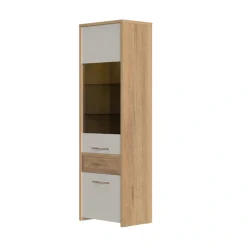 OTTO home Vitrine »Gala« (H/B/T): 194/61/41cm,UV lackiert, kratzfest, hochglänzend, mit Beleuchtung