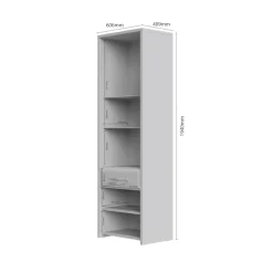 OTTO home Vitrine »Gala« (H/B/T): 194/61/41cm,UV lackiert, kratzfest, hochglänzend, mit Beleuchtung