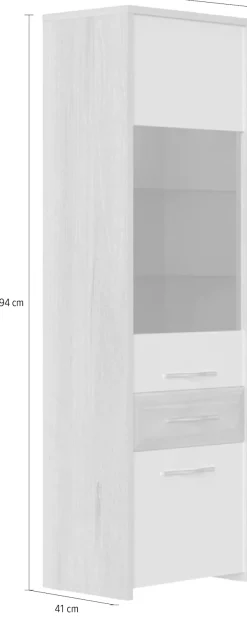 OTTO home Vitrine »Gala« (H/B/T): 194/61/41cm,UV lackiert, kratzfest, hochglänzend, mit Beleuchtung