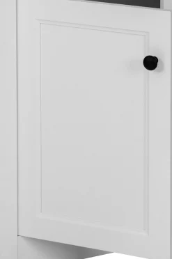 OTTO home Vitrine »Ismund« aus MDF, mit Holz-Zierleiste, schwarzen Metallgriffen, Höhe 180,5 cm