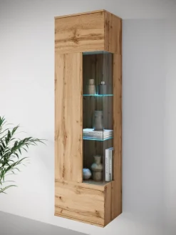 OTTO home Vitrine »Kenia, stehend und hängend, Türanschlag wechselbar« 1 Stk. tlg. Vitrineschrank mit Glastüren 160 cm Höhe