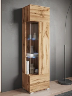 OTTO home Vitrine »Kenia, stehend und hängend, Türanschlag wechselbar« 1 Stk. tlg. Vitrineschrank mit Glastüren 160 cm Höhe