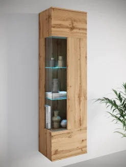 OTTO home Vitrine »Kenia, stehend und hängend, Türanschlag wechselbar« 1 Stk. tlg. Vitrineschrank mit Glastüren 160 cm Höhe