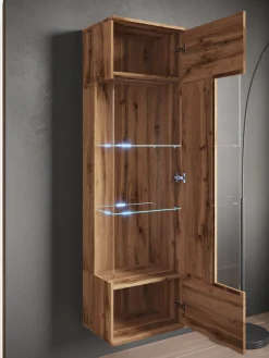 OTTO home Vitrine »Kenia, stehend und hängend, Türanschlag wechselbar« 1 Stk. tlg. Vitrineschrank mit Glastüren 160 cm Höhe