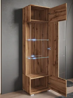 OTTO home Vitrine »Kenia, stehend und hängend, Türanschlag wechselbar« 1 Stk. tlg. Vitrineschrank mit Glastüren 160 cm Höhe