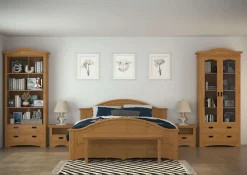 OTTO home Vitrine »Konrad« aus massiver Kiefer, mit Glaseinsätzen, B/T: 94/208 cm