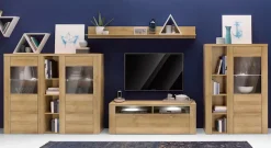 OTTO home Vitrine »Larona, zeitlose Glasvitirne, Hochschrank Höhe 145 cm« Stauraumvitrine mit dekorativer Rahmenoptik,