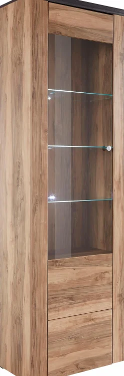 OTTO home Vitrine »Larona, zeitlose Glasvitirne, Hochschrank Höhe 205,6 cm« Stauraumvitrine mit dekorativer Rahmenoptik,