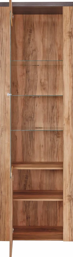 OTTO home Vitrine »Larona, zeitlose Glasvitirne, Hochschrank Höhe 205,6 cm« Stauraumvitrine mit dekorativer Rahmenoptik,