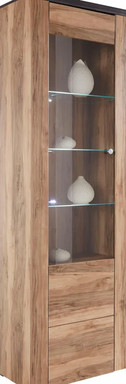 OTTO home Vitrine »Larona, zeitlose Glasvitirne, Hochschrank Höhe 205,6 cm« Stauraumvitrine mit dekorativer Rahmenoptik,
