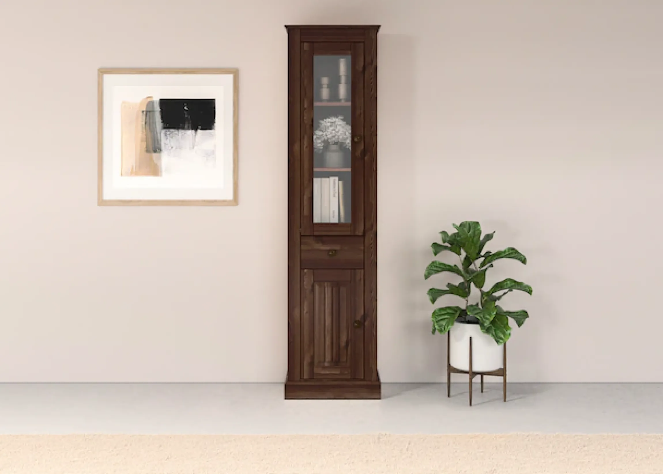 OTTO home Vitrine »Liotta« eine Glastür und einer Holztür und einer Schublade