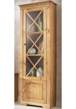 OTTO home Vitrine »Lisa« aus schönem massivem Kiefernholz, mit einer schönen Glastürfront