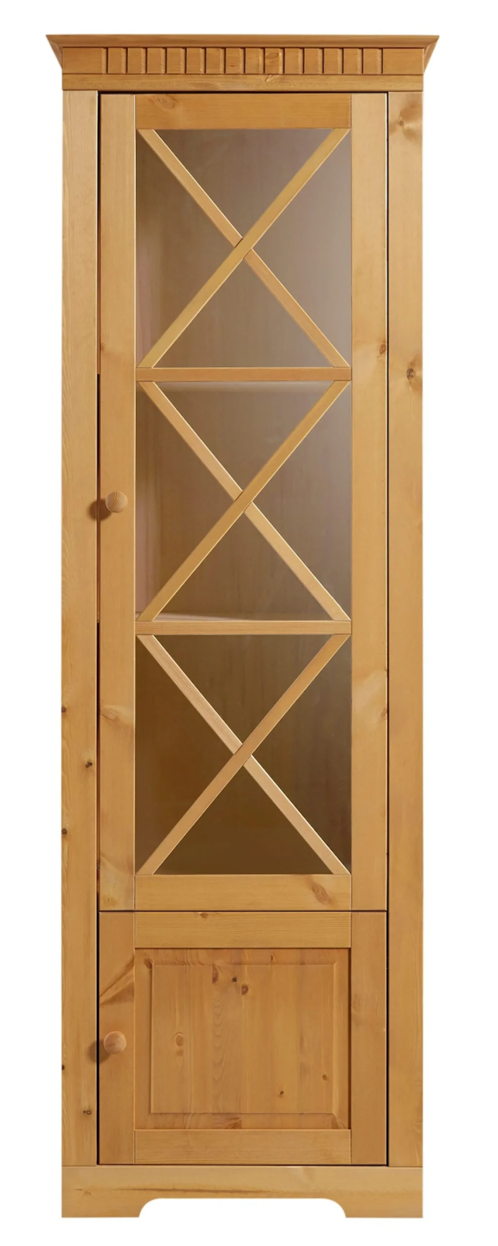 OTTO home Vitrine »Lisa« aus schönem massivem Kiefernholz, mit einer schönen Glastürfront