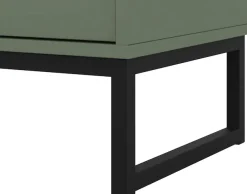 OTTO home Vitrine »Loft, Höhe 180 cm, moderne Standvitrine mit 2 Türen, Metallkufen« Hochschrank mit viel Stauraum, Glastür und verstellbaren Einlegeböden