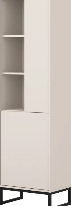 OTTO home Vitrine »Loft, Höhe 180 cm, moderne grifflose Standvitrine mit 2 Türen« Hochschrank mit viel Stauraum, verstellbaren Einlegeböden, Regal