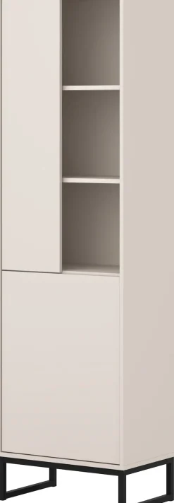 OTTO home Vitrine »Loft, Höhe 180 cm, moderne grifflose Standvitrine mit 2 Türen« Hochschrank mit viel Stauraum, verstellbaren Einlegeböden, Regal