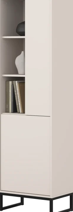 OTTO home Vitrine »Loft, Höhe 180 cm, moderne grifflose Standvitrine mit 2 Türen« Hochschrank mit viel Stauraum, verstellbaren Einlegeböden, Regal