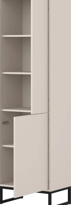 OTTO home Vitrine »Loft, Höhe 180 cm, moderne grifflose Standvitrine mit 2 Türen« Hochschrank mit viel Stauraum, verstellbaren Einlegeböden, Regal