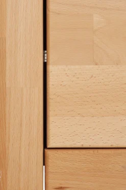 OTTO home Vitrine »LOGO B/T/H: 50/42/180cm, 5Fächer, 3 Einlegeboden verstellbar.« Kopus&Leisten aus Massivholz, Korpus aus Melamin, Türanschlag L/R
