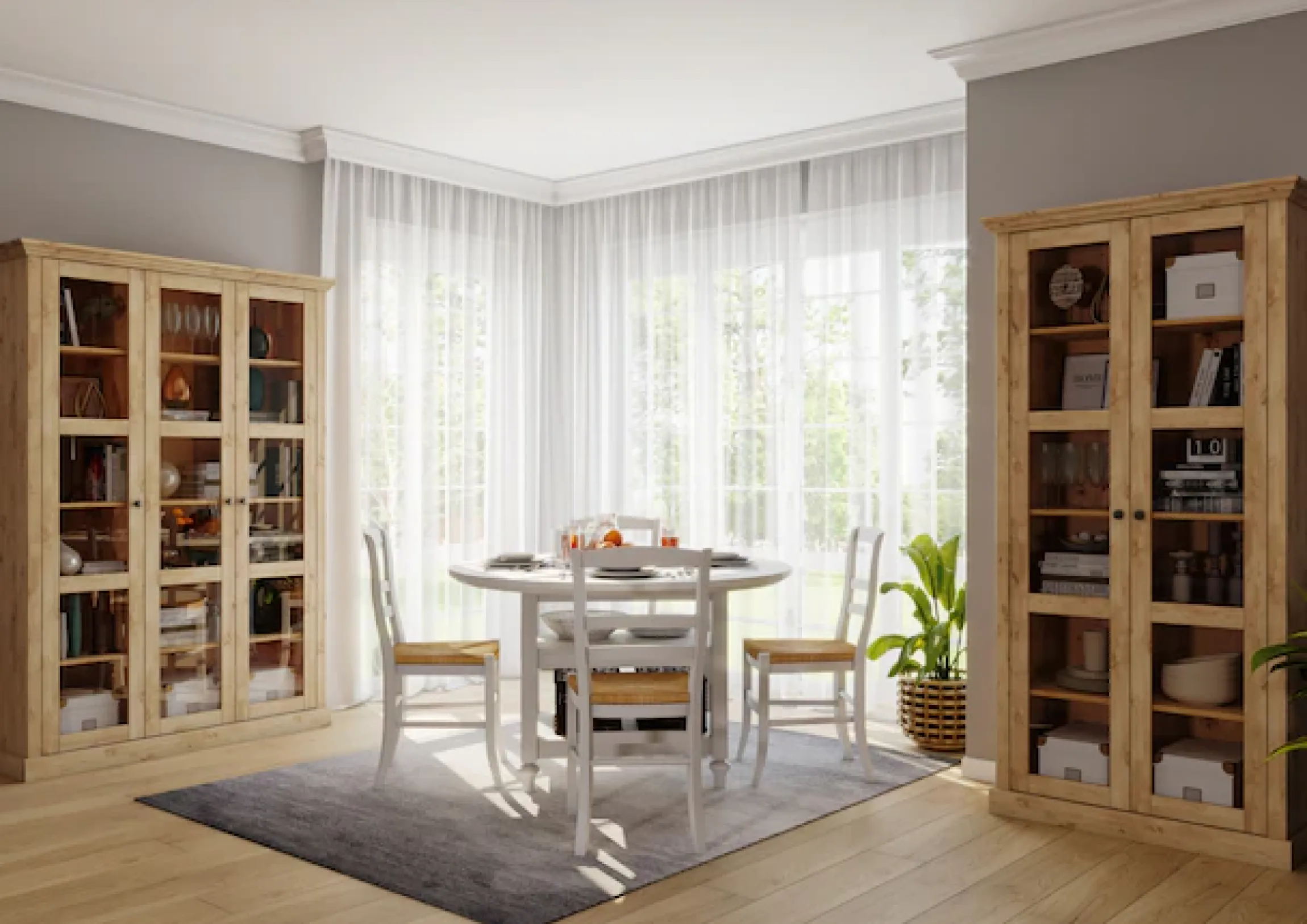 OTTO home Vitrine »Melissa« aus massiver Kiefer, mit viel Stauraum