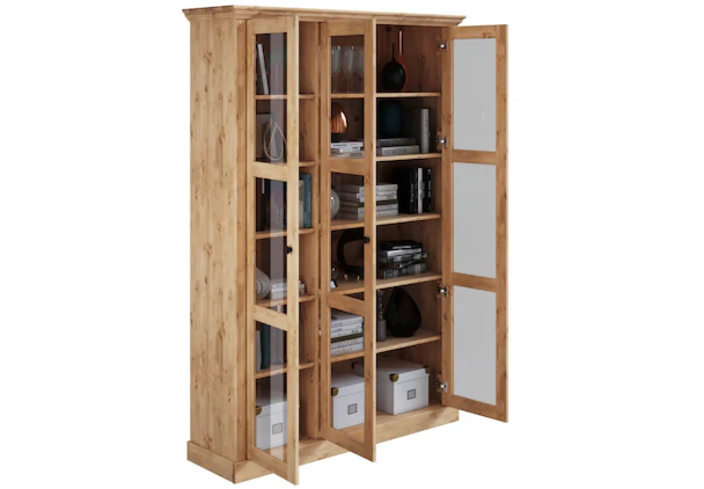 OTTO home Vitrine »Melissa« aus massiver Kiefer, mit viel Stauraum